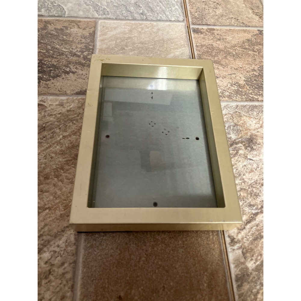 Burnes of Boston Gold Brushed Metal 5x7 Picture Frame Shadowbox Tabletop Wall
